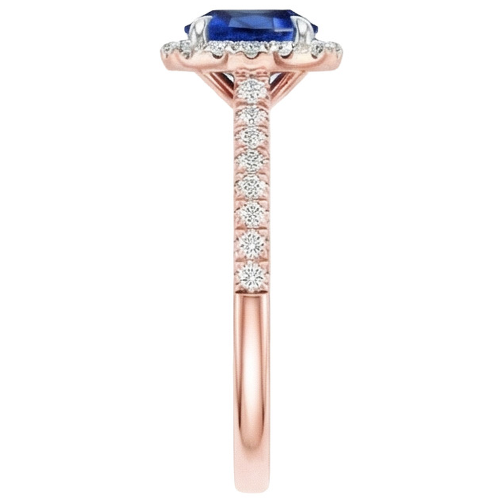 echter round diamant 2Karat ring Profilansicht