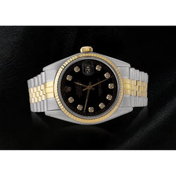 Zweifarbige Herren-Rolex-Datejust-Uhr mit Diamant-Zifferblatt und Jubilee-Armband