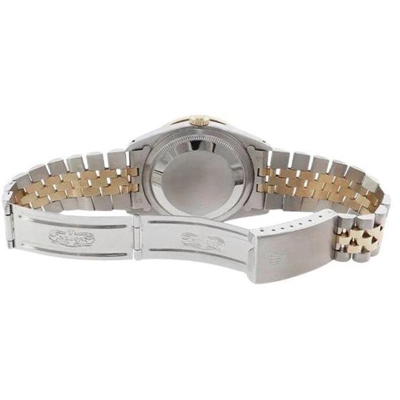 Zweifarbige Jubilee-Uhr mit Lünette, Diamant-Zifferblatt, Rolex Datejust SCHNELLES EINSTELLEN