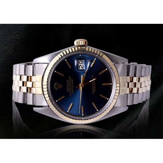 blauem Stick-Zifferblatt Rolex