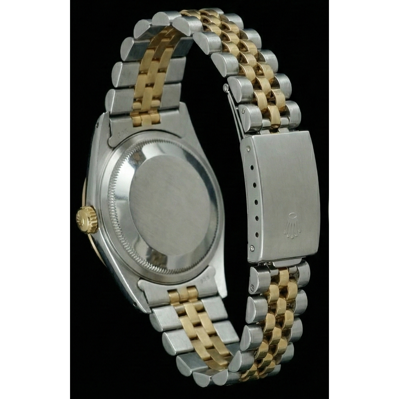 Zweifarbige, geriffelte Lünette, Datejust-Damenuhr, blaues römisches Zifferblatt, Rolex