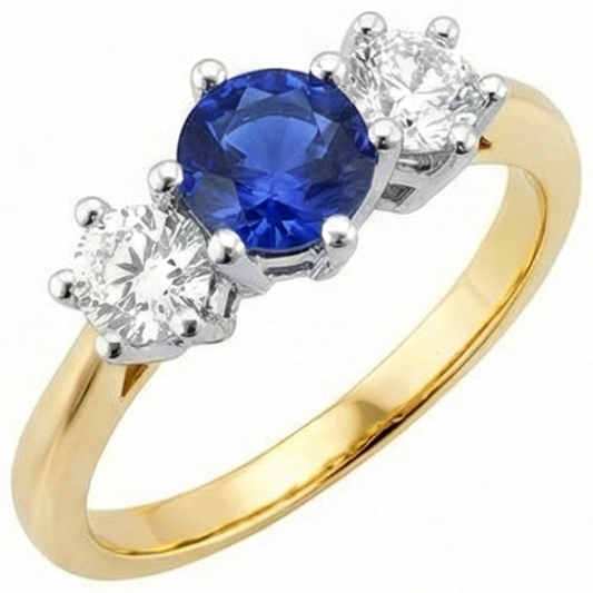 echter round diamant 3.50Karat ring Vorderansicht