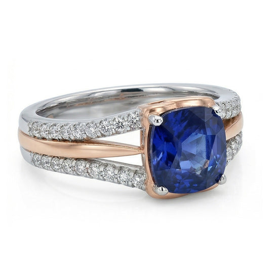 echter round diamant 2.50Karat ring Profilansicht