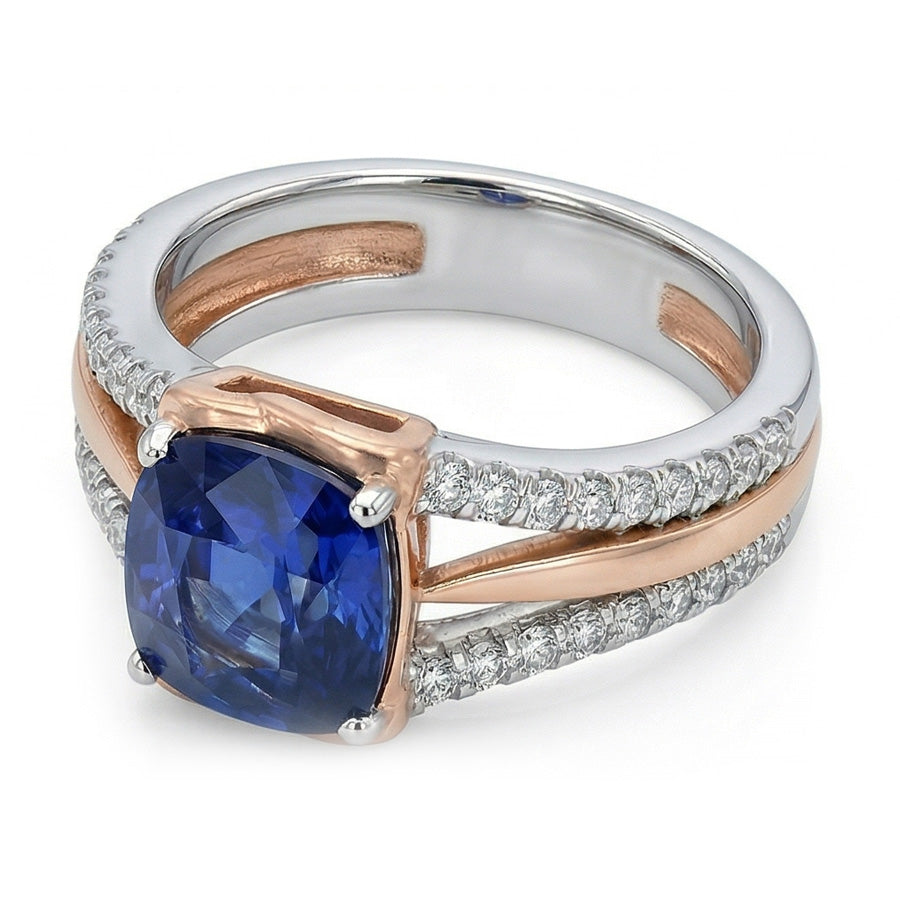 echter round diamant 2.50Karat ring auf Weiß