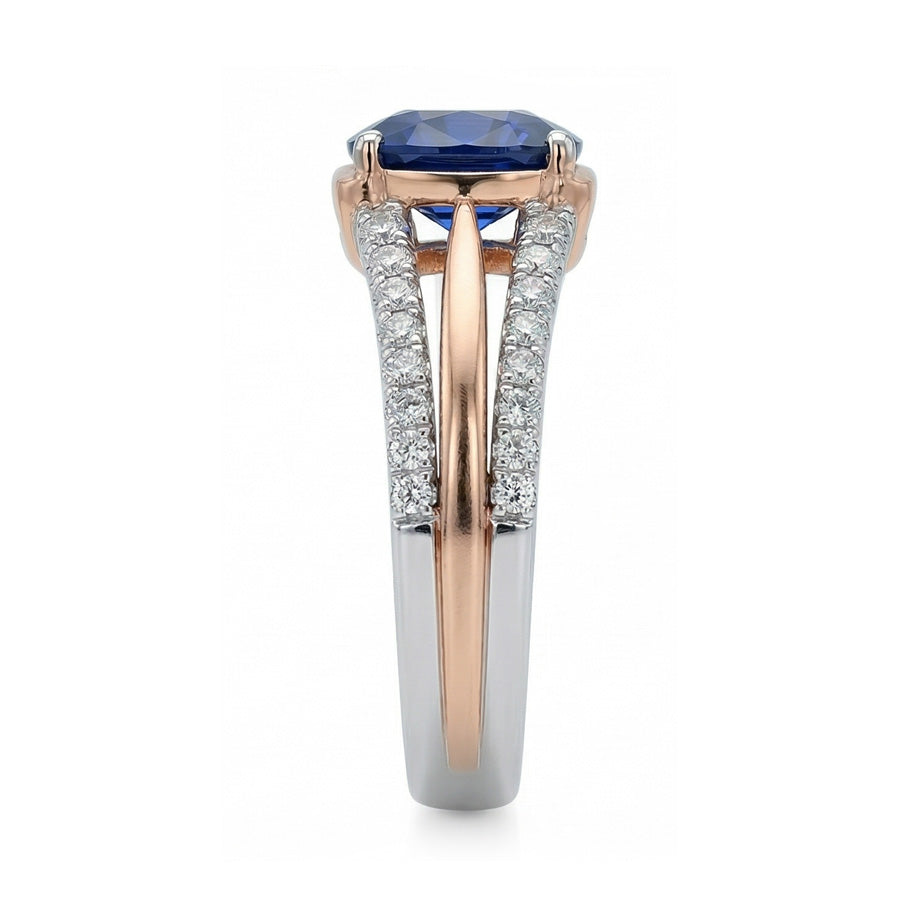 echter round diamant 2.50Karat ring mit Diamantbesatz