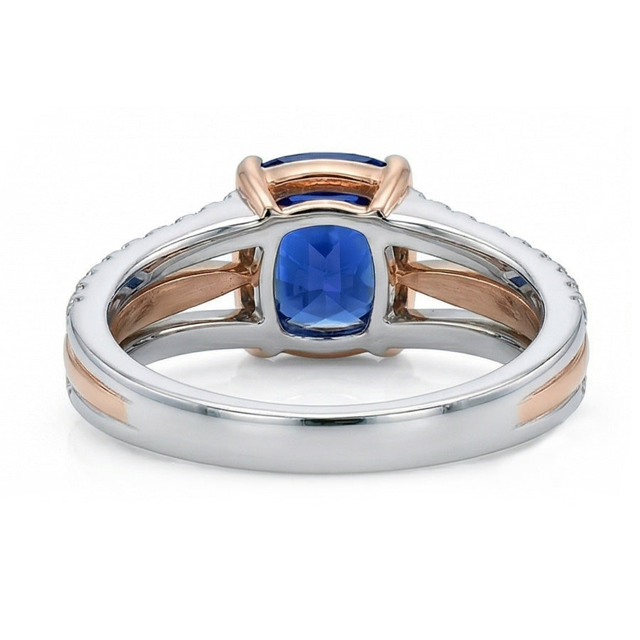 echter round diamant 2.50Karat ring Band Detail