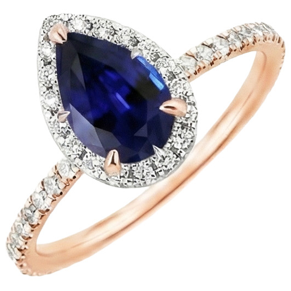 echter round diamant 6Karat ring Draufsicht