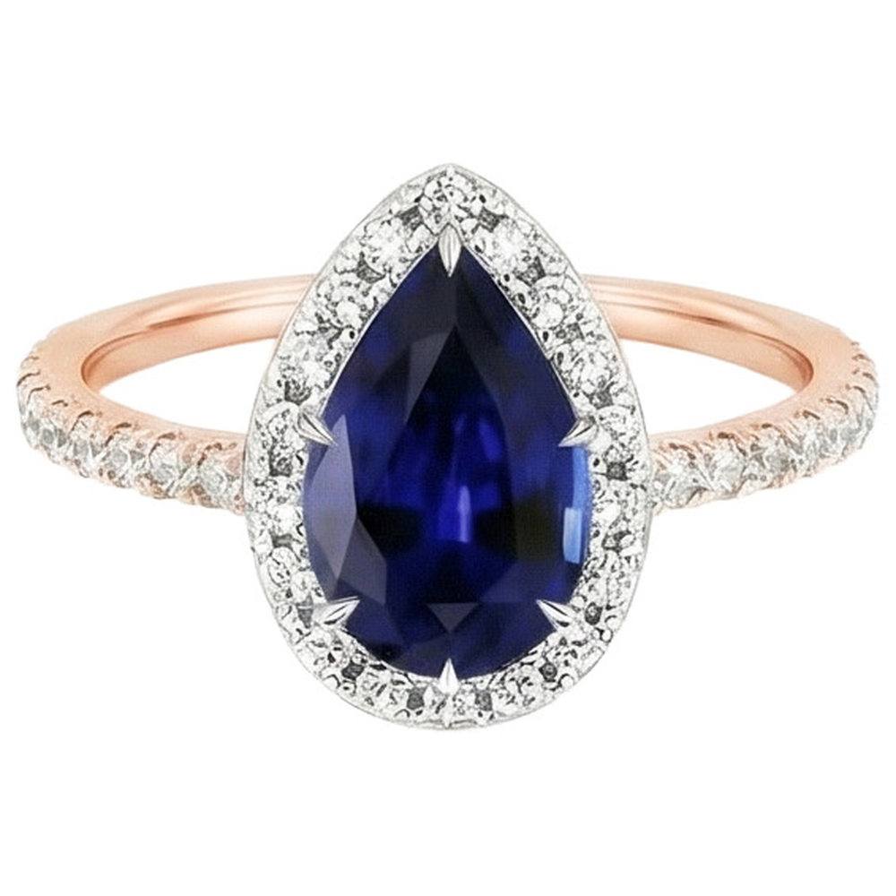echter round diamant 6Karat ring Detailansicht