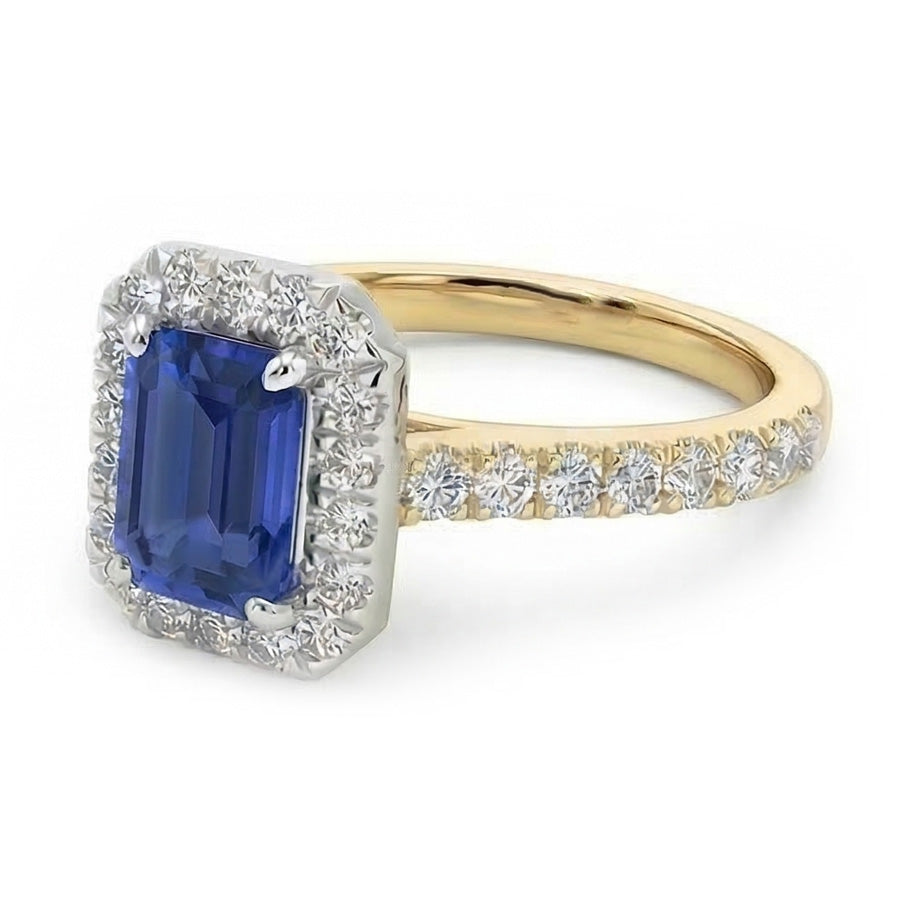 echter round diamant 3Karat ring Profilansicht