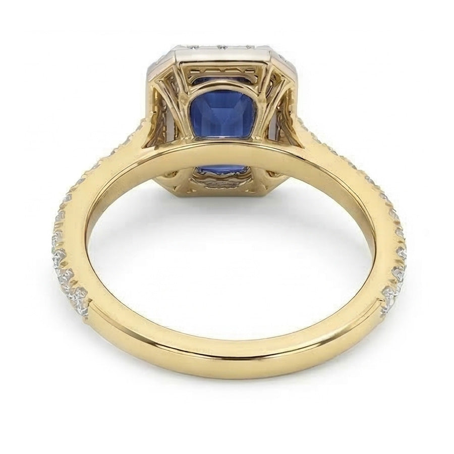 echter round diamant 3Karat ring auf Weiß