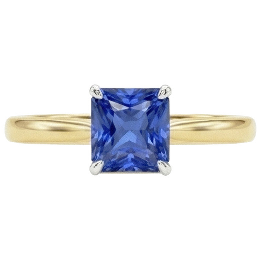 echter radiant diamant 1.50Karat ring Seitenansicht