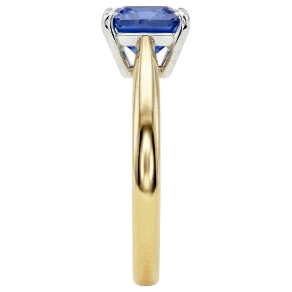 echter radiant diamant 1.50Karat ring Draufsicht