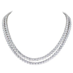 Zweireihige Echt Diamant-Statement-Halskette