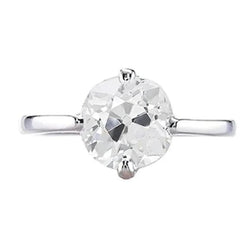 alter Bergmann Solitaire Natürlich Diamantring 1,25 Karat 2 Krappen Damenschmuck