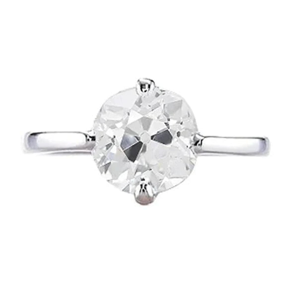 alter Bergmann Solitaire Natürlich Diamantring 1,25 Karat 2 Krappen Damenschmuck