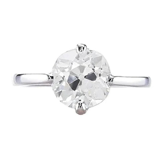 alter Bergmann Solitaire Natürlich Diamantring 1,25 Karat 2 Krappen Damenschmuck