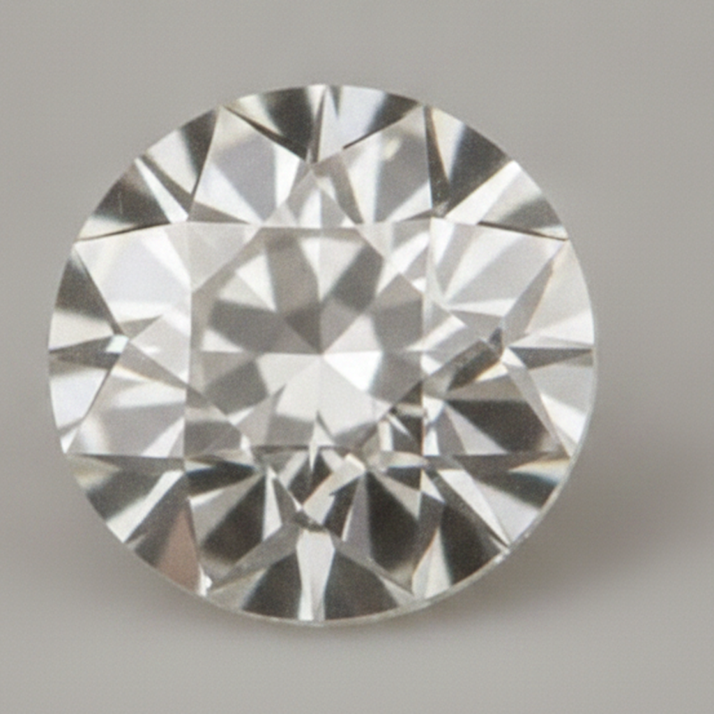 Antiker F VS1 aus der Erde gewonnener loser Diamant, runder Alteuropäischer Schliff, natürlich, 9 Karat