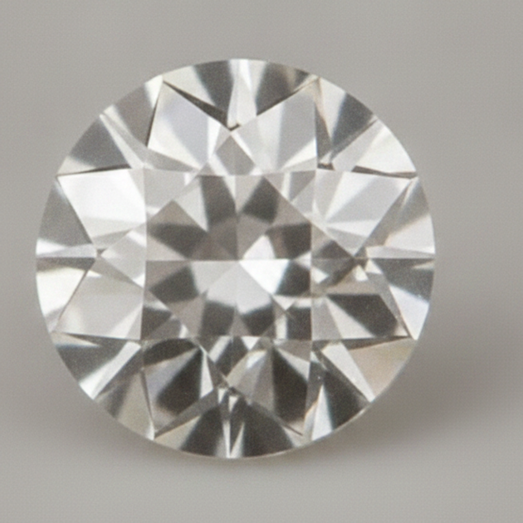 Antiker F VS1 aus der Erde gewonnener loser Diamant, runder Alteuropäischer Schliff, natürlich, 9 Karat