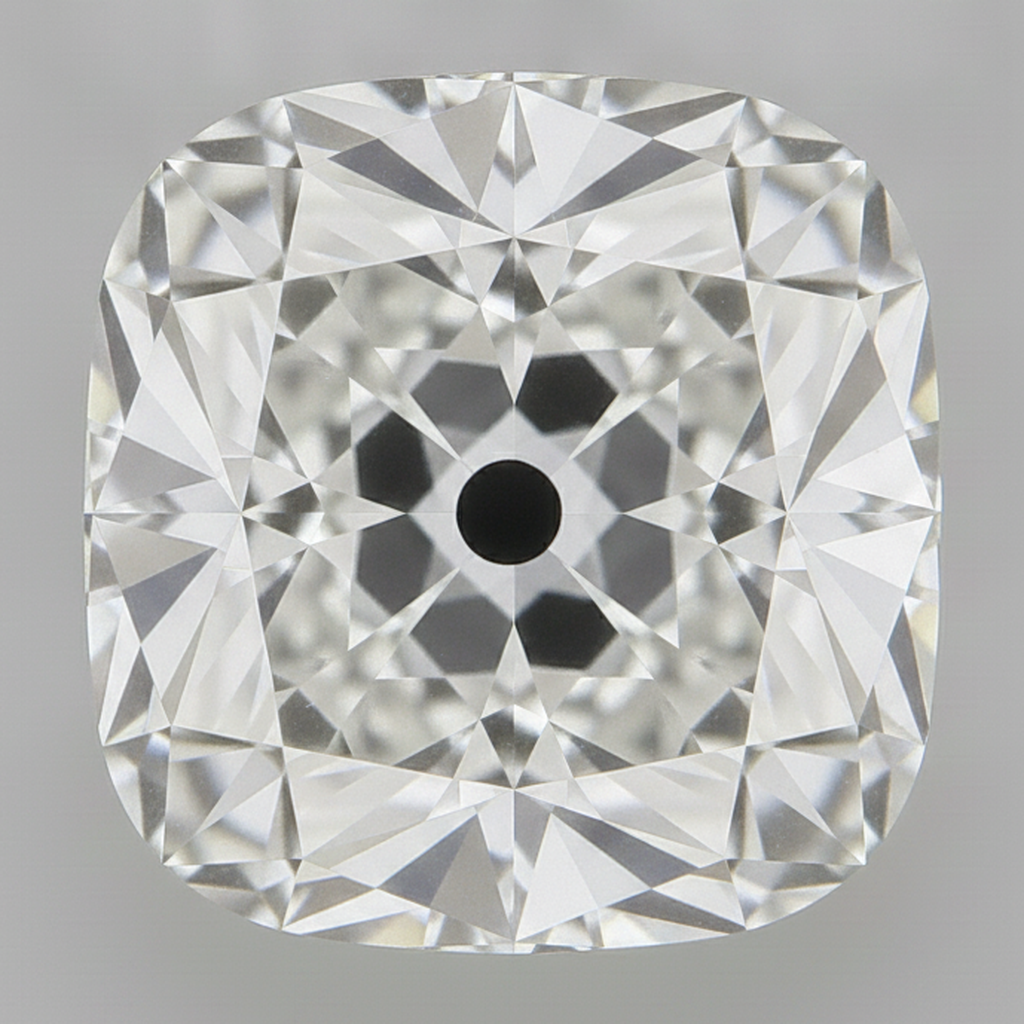 Antiker Kissenschliff aus der Erde gewonnen Echter 5 Karat F VS1 loser Diamant