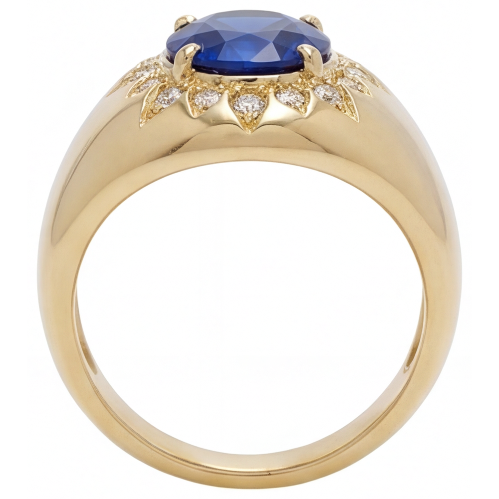 Edler Farbstein-Ring 2,75 Karat – Profilansicht