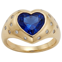 Luxuriöser VVS Blauer Saphir Farbstein-Ring – 3,50 Karat 14K