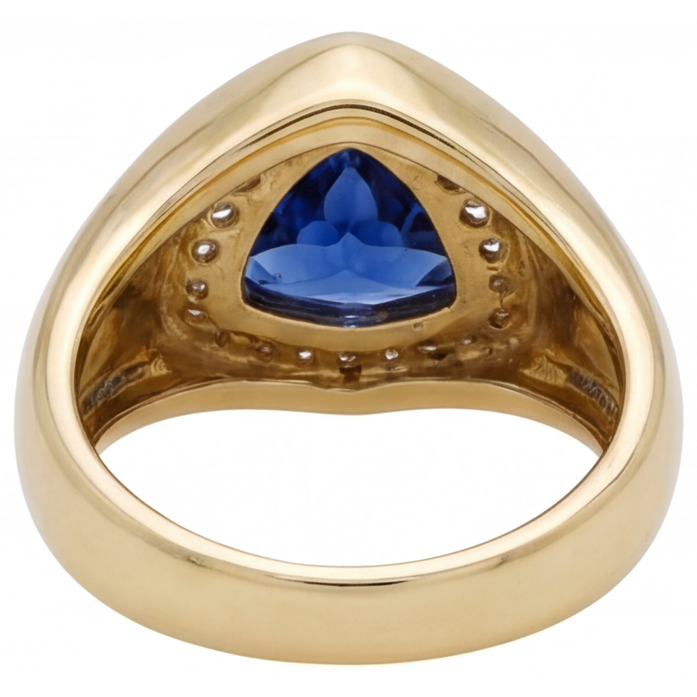 Luxuriöser Farbstein-Ring 4 Karat – Draufsicht