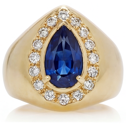 Funkelnder VVS Reinheit Blauer Saphir Schmuckstein-Ring – 3,75
