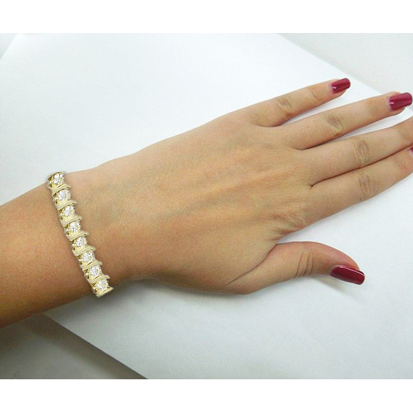 Designer-Schmuck 14K Gelbgold mit Diamant – Seitenansicht