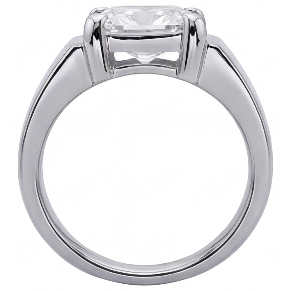 Brillant Herren-Ring 5 Karat 14K Weißgold – Profilansicht