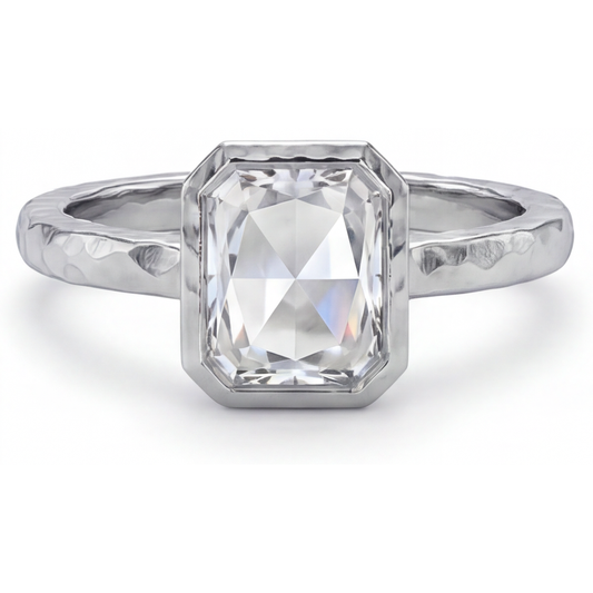 Authentischer Brillant Solitär-Verlobungsring 2,5 Karat 14K Weißgold – Hauptansicht