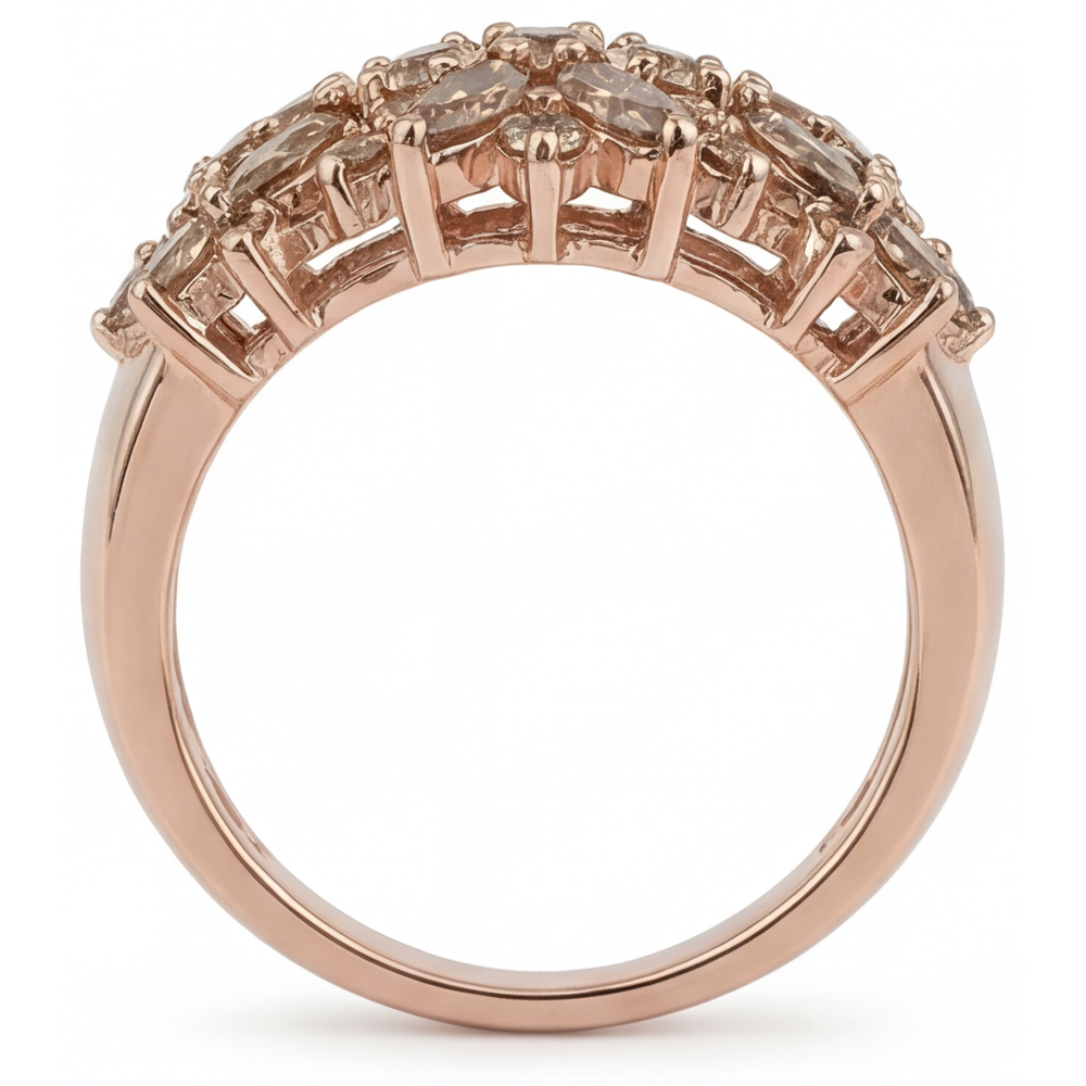 Brillant Statement-Ring 4,50-Karat 14K Roségold – Frontansicht