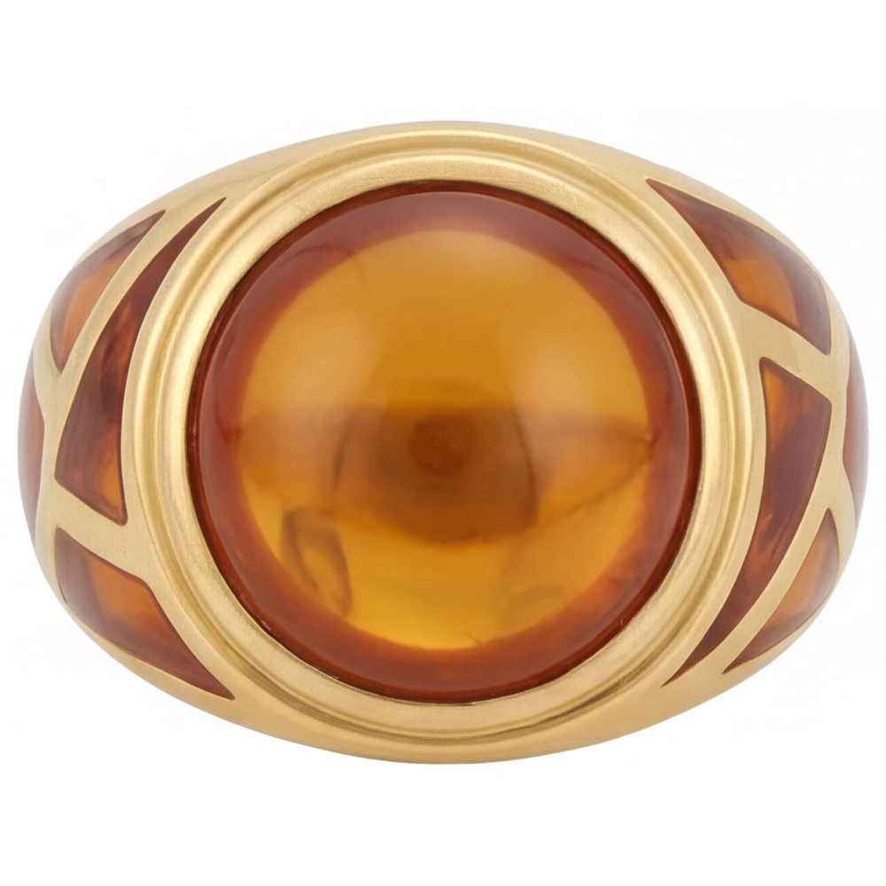 Echter Citrin Schmuckstein-Ring – Hauptansicht