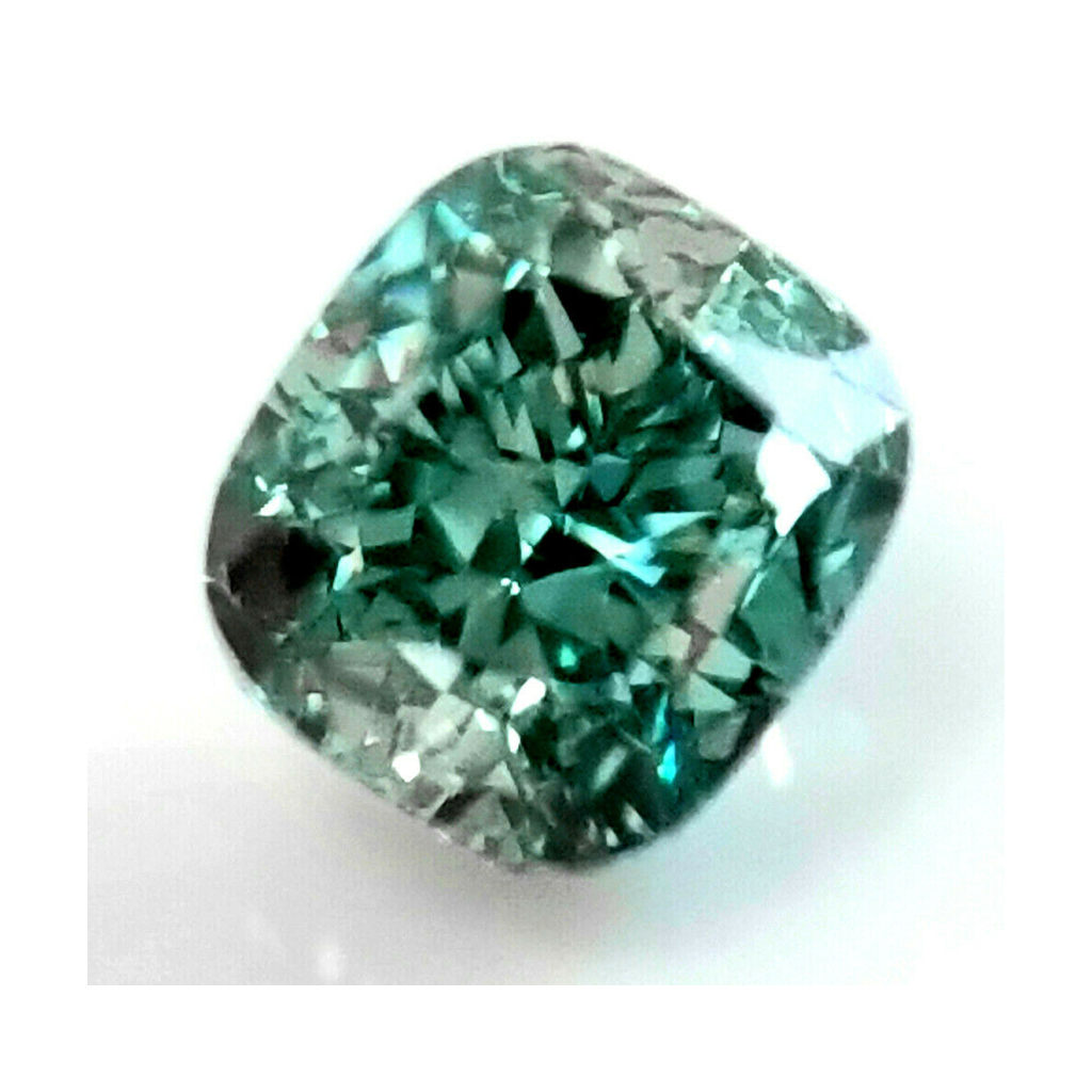 1,5 Karat natürlicher Kissenschliff grüner veredelter loser Diamant