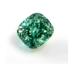 Kissenschliff Loser Natürlicher Grüner Diamant 3 Karat Veredelt
