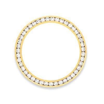 Diamant Brillantschliff Zeitmesser in 14K Gelbgold – Hauptansicht