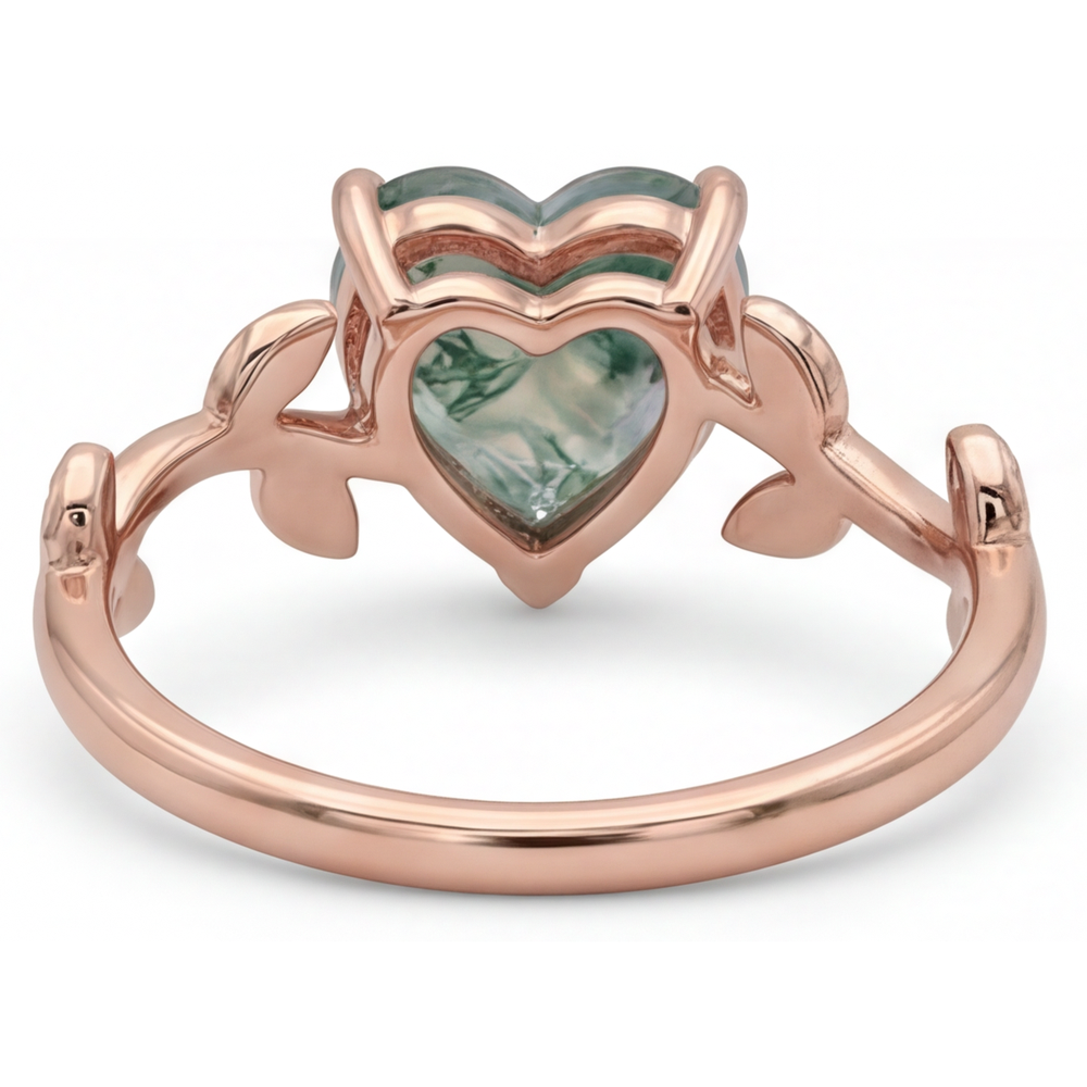 Handgemachter Schmuckstein-Ring 2 Karat – Draufsicht