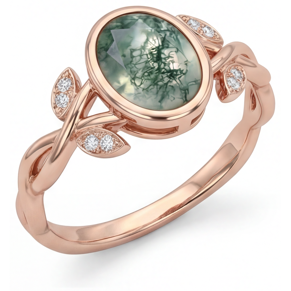 Handgemachter Schmuckstein-Ring 2,75 Karat – Schrägansicht
