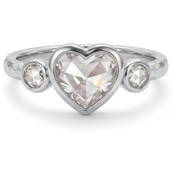 Antiker Rosen-Schliff Diamant Drei-Stein-Ring 2 Karat – 14K