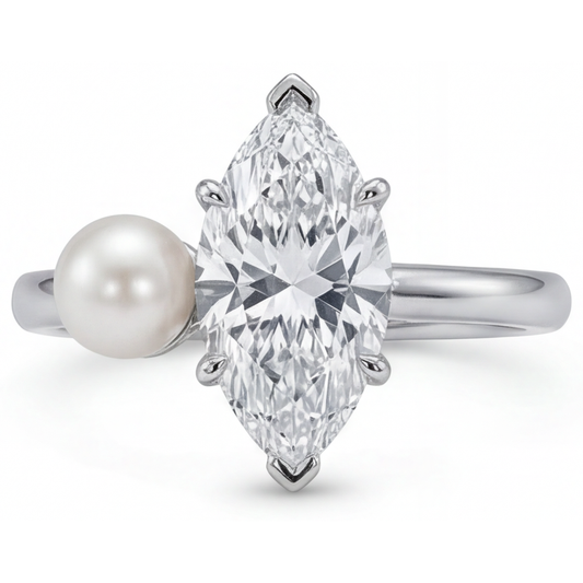 Diamant Einzelstein-Ring 2,5-Karat 14K Weißgold – Hauptansicht