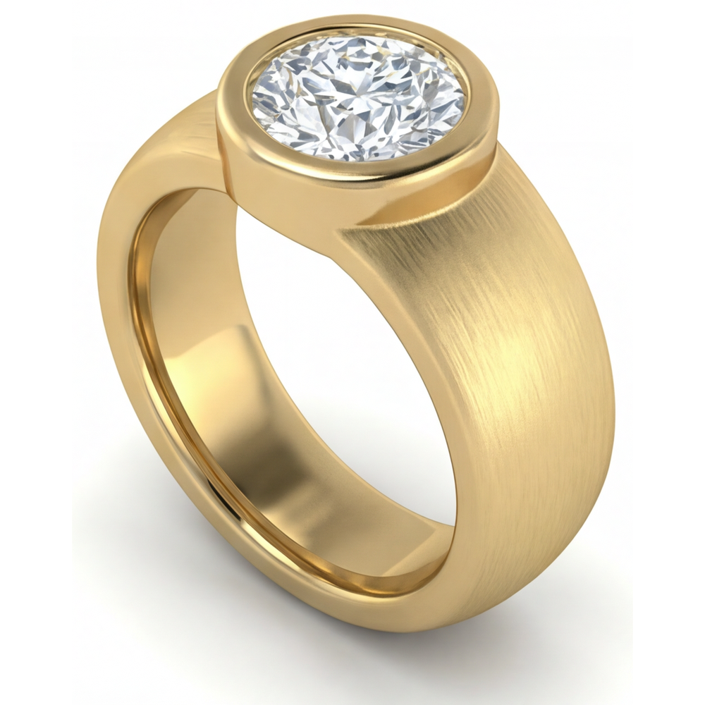 Glänzender Herren-Ring 1,50 Karat – Seitenansicht