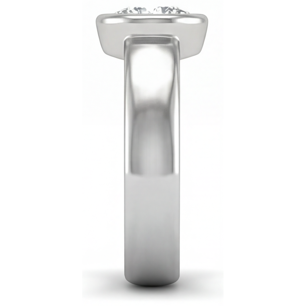 Authentischer Diamant Herrenring – Schrägansicht