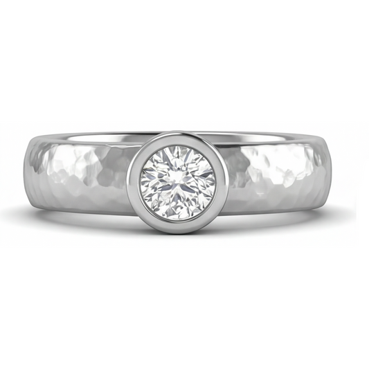 Brillantschliff Diamant Ring in 14K Weißgold – Hauptansicht