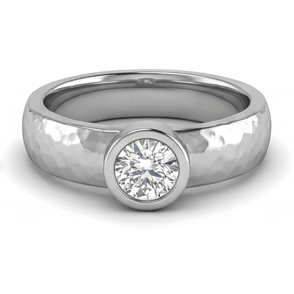 Erdgewonnener Diamant Männer-Ring – Frontansicht