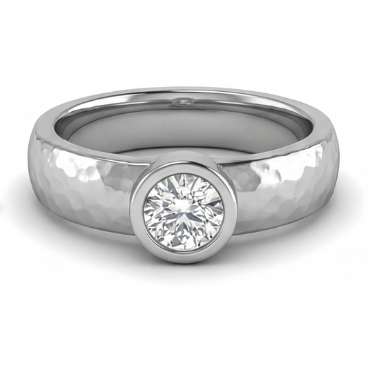 Erdgewonnener Diamant Männer-Ring – Frontansicht