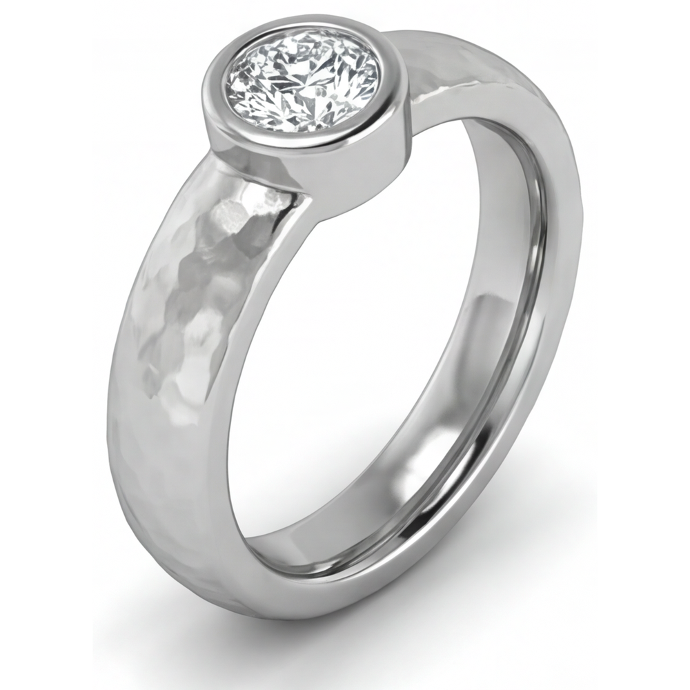 Luxuriöser Diamant Männer-Ring 1 Karat – Profilansicht