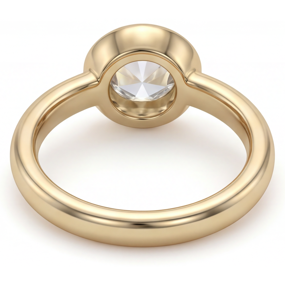 Feiner Diamant Solitär-Verlobungsring 2,75 Karat – Rückansicht