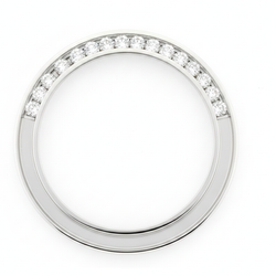 Diamant-Uhrenlünette 1 Karat 28 mm passend für Rolex Datejust – Echte natürliche Diamanten, Edelstahl, runde Kanalfassung