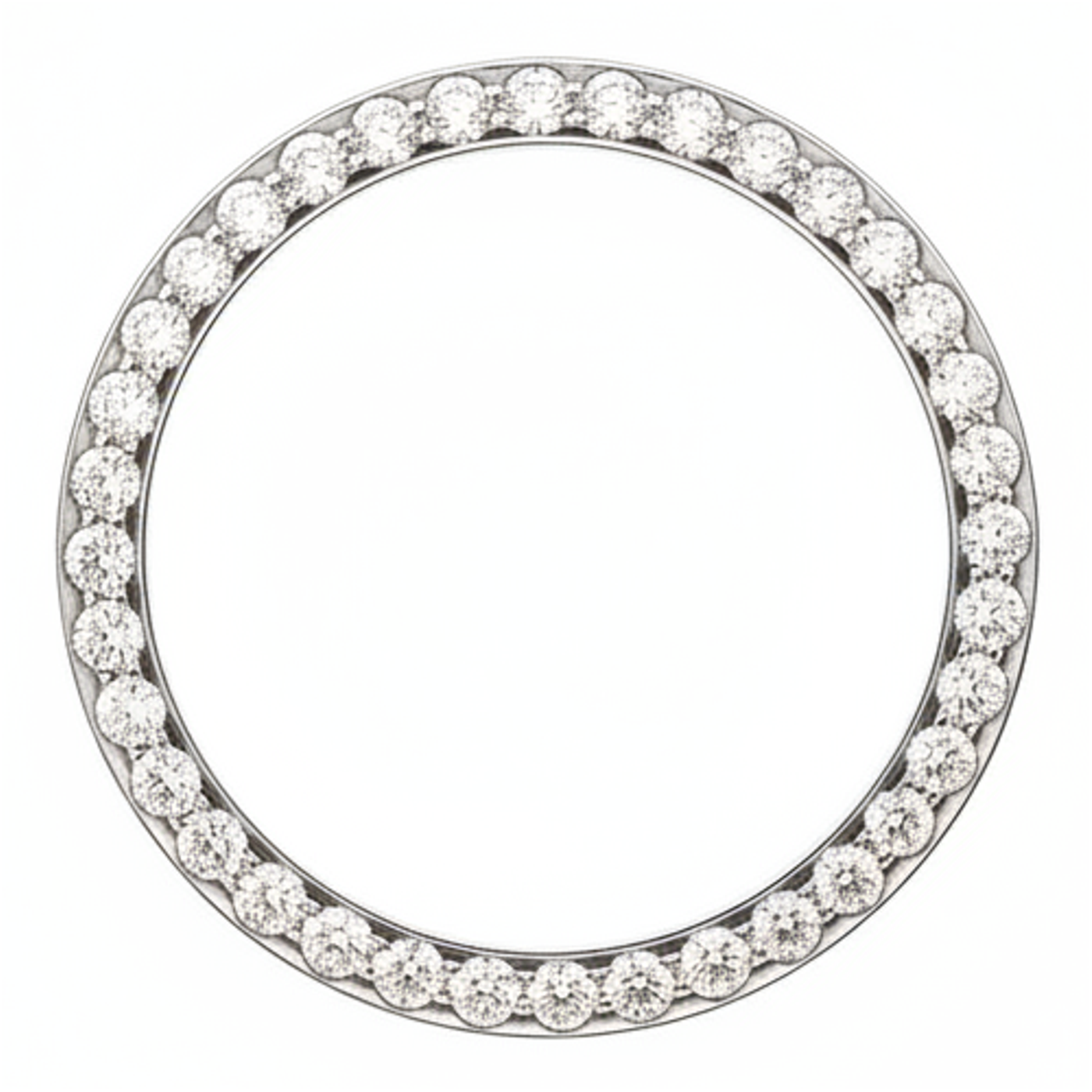 Diamant-Uhrenlünette 2 Karat 28 mm passend für Rolex Datejust Echt Natürlich Edelstahl Rundes Pavé