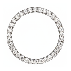 Diamant-Uhrenlünette 3 Karat 28 mm Passend für Rolex Datejust Echter Natürlicher Edelstahl Rundes Pavé