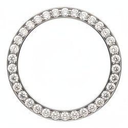 Diamant-Uhrenlünette 3 Karat 28 mm passend für Rolex Datejust Echt Natürlich Edelstahl Rund
